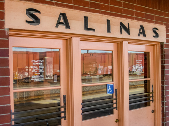 Salinas train station entrance, California