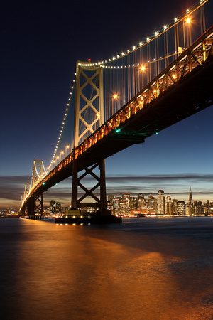 San Francisco skyline under the Bay Bridge