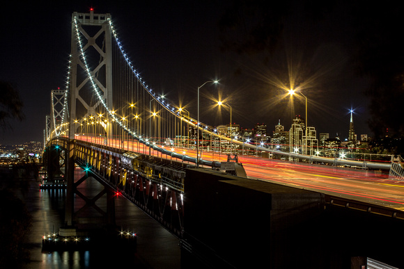 The Bay Bridge & the San Francisco skyline