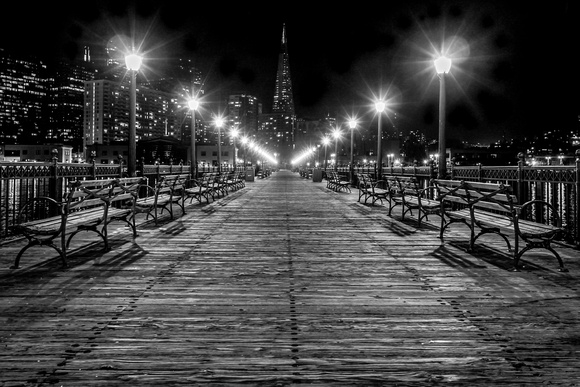 Lights along the Pier, San Francisco, California