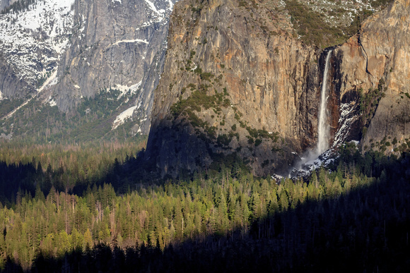 Bridalveil Falls from Tunnel View, Yosemite Valley, California