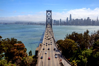 The Bay Bridge & the San Francisco skyline