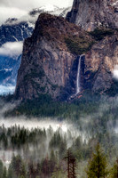 Bridalveil Falls from Tunnel View, Yosemite Valley, California