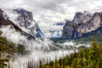 Cloud wreathed Yosemite Valley