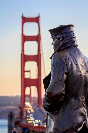 Lone Sailor Memorial, Golden Gate Bridge, San Francisco, California