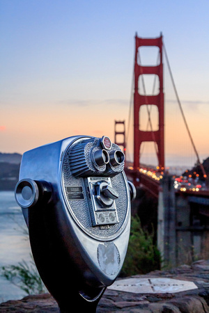 A closer look at the Golden Gate Bridge, San Francisco, California